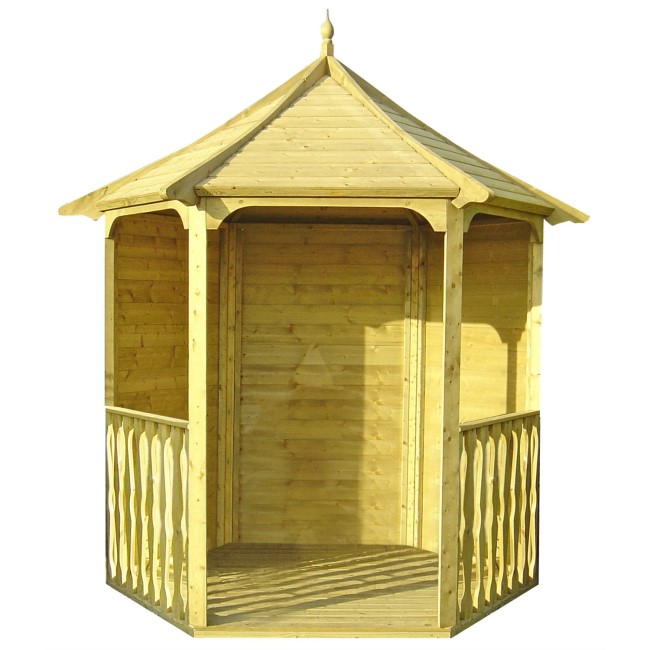 Shire Hexagonal Pressure Treated Garden Arbour 6 x 7ft