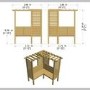 Wooden Corner Garden Arbour with Bench - 6ft x 6ft - Shire