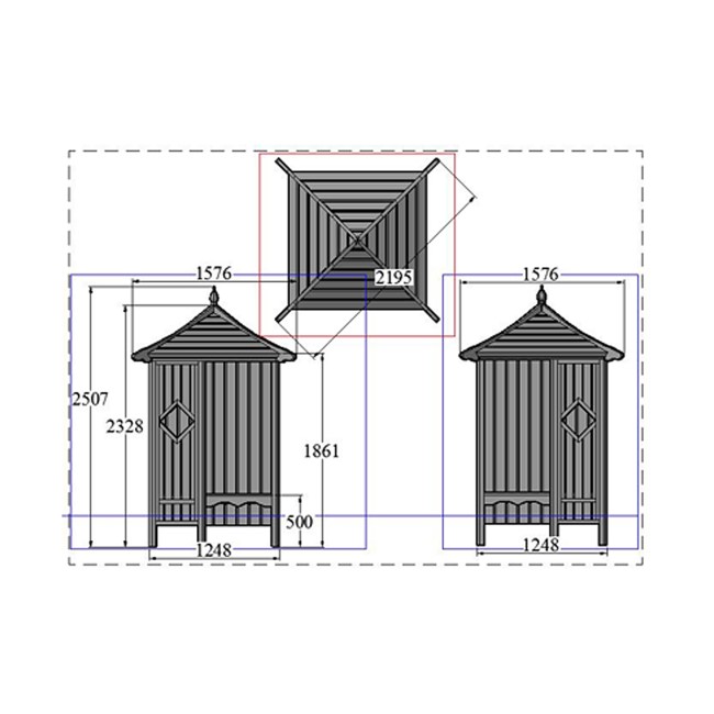 Shire Wooden Corner Garden Arbour