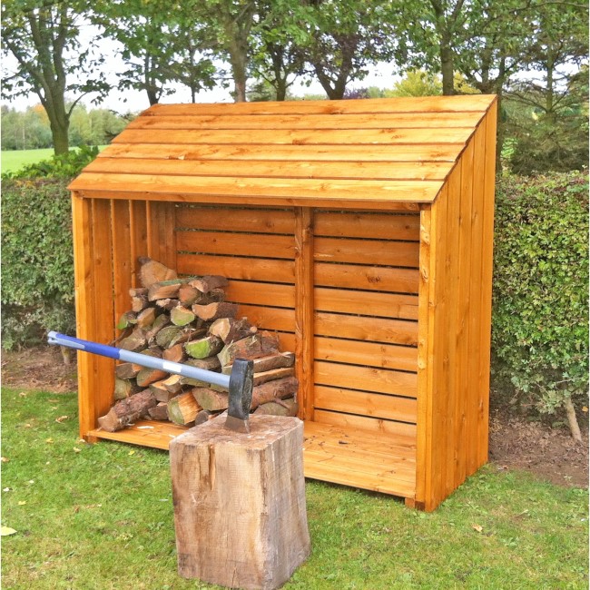 Shire Wooden Log Store 4 x 4ft