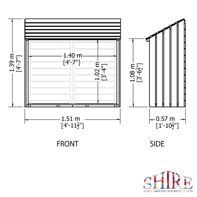 Shire Wooden Log Store 4 x 4ft