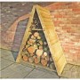 Shire Preassure Treated Large Triangular Overlap Garden Log Store