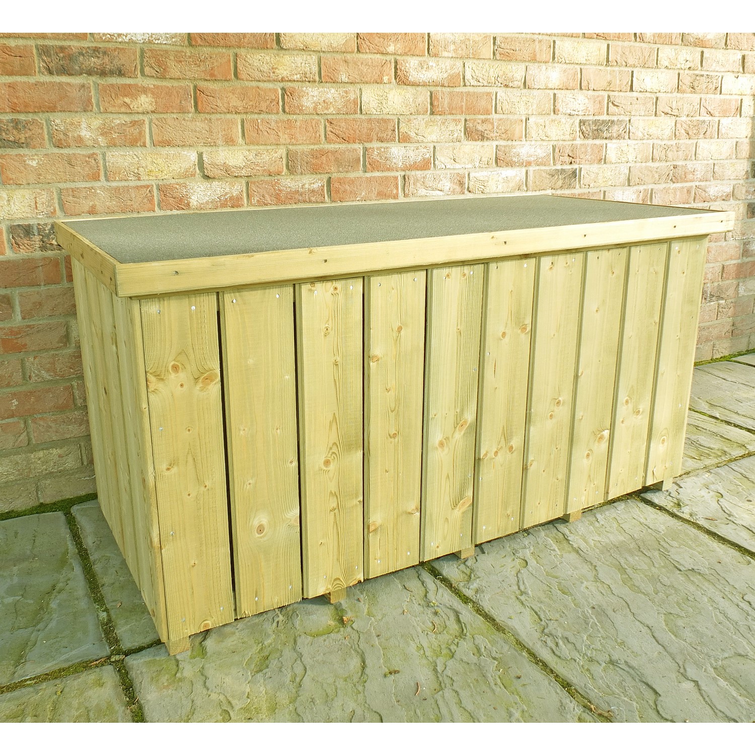 Shire Pressure Treated Planed Log Storage Box - 4 x 2ft - Furniture123