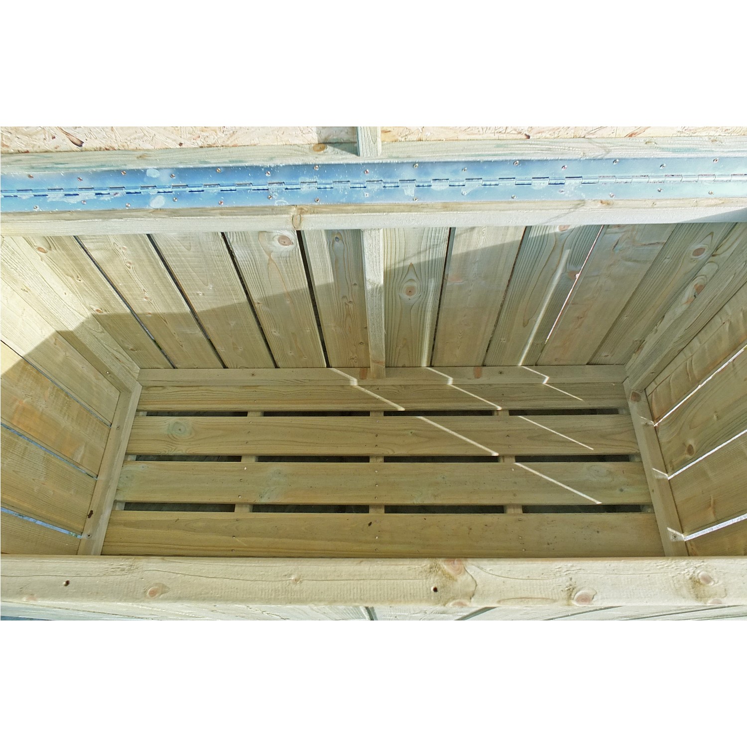 Shire Pressure Treated Planed Log Storage Box - 4 x 2ft - Furniture123