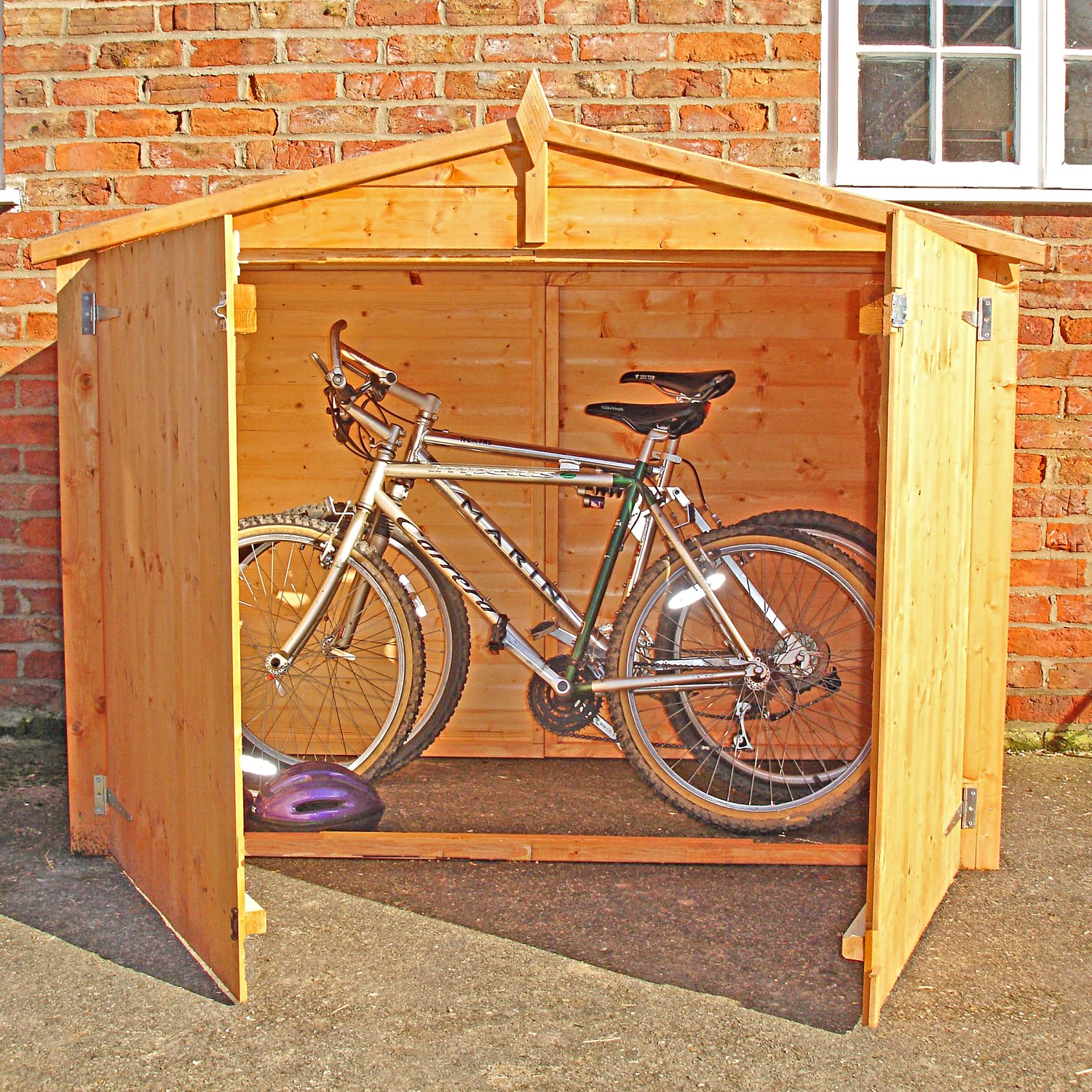 Photo of Shire apex roof double door bike store