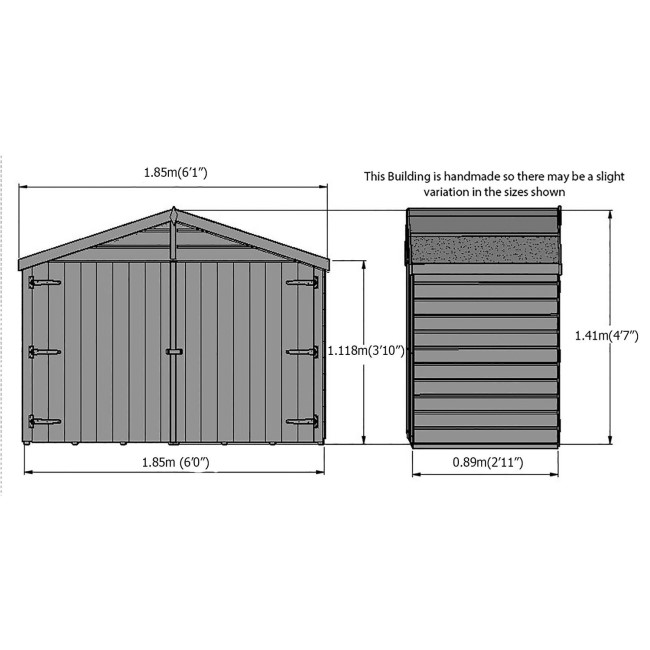 Shire Apex Roof Double Door Bike Store