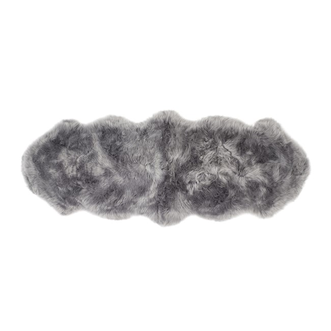 Grey Double Genuine Sheepskin Rug - 175 x 70 cm - Ripley