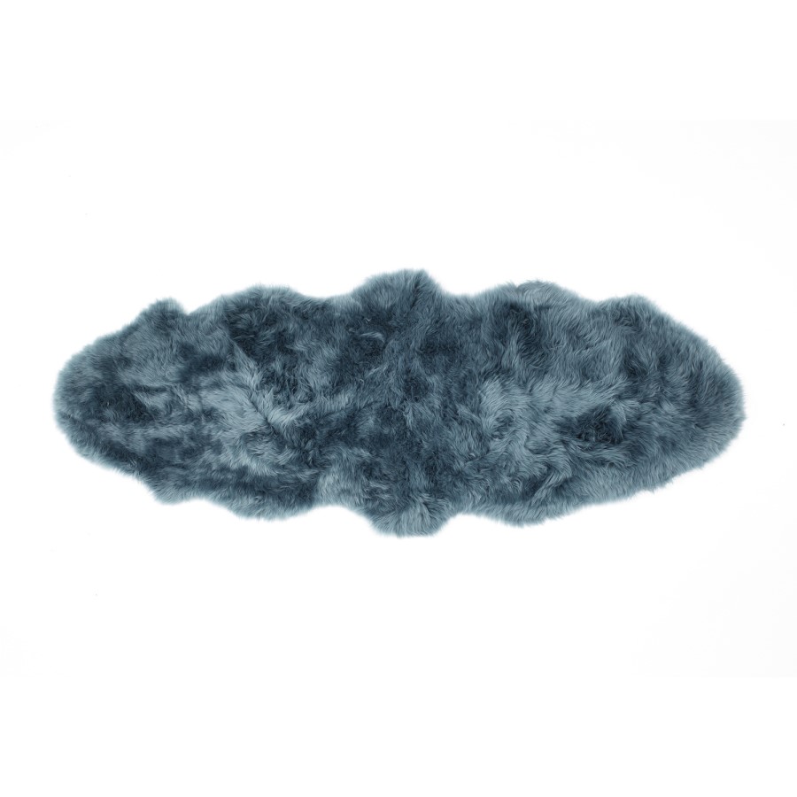 Ripley Genuine Sheepskin Teal Blue Rug - Double 175x70cm