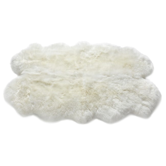 Cream Quad Genuine Sheepskin Rug - 160 x 105 cm - Ripley