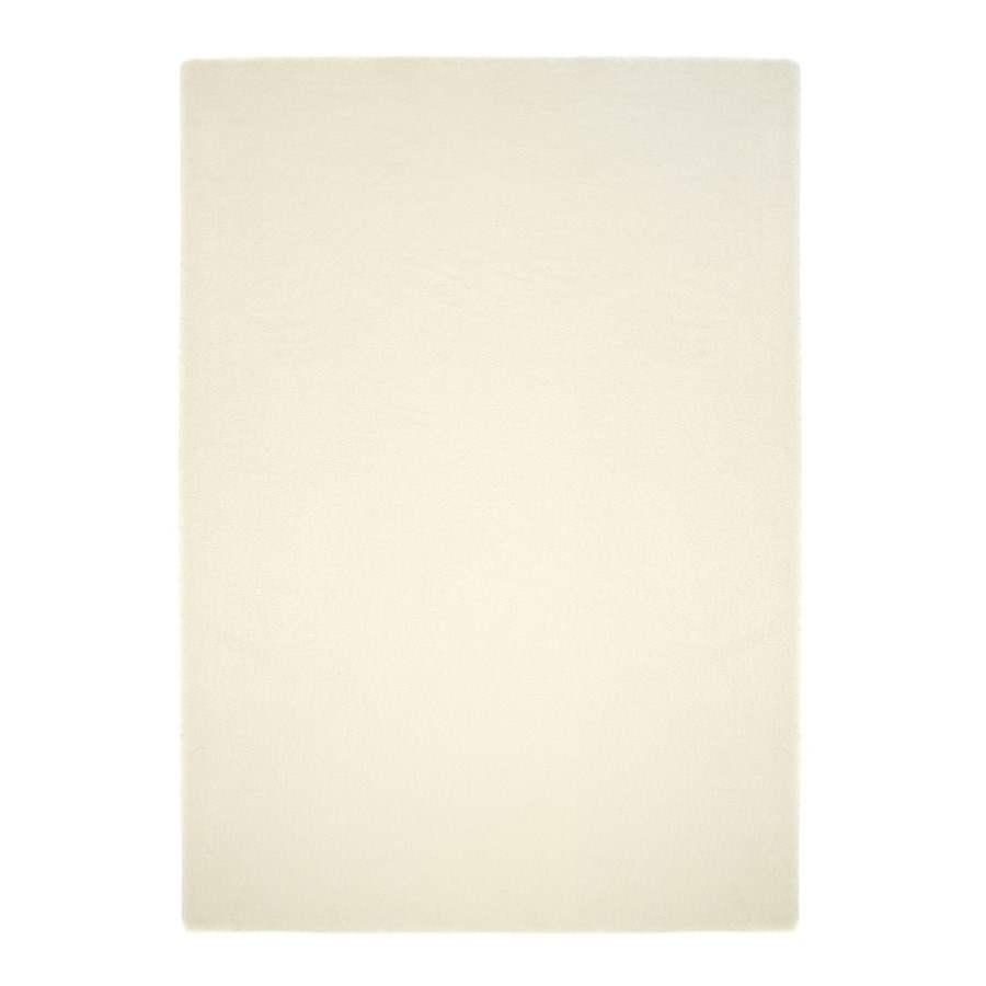 Ripley Lustrous Faux Fur Rug Ivory Cream - 170x120cm