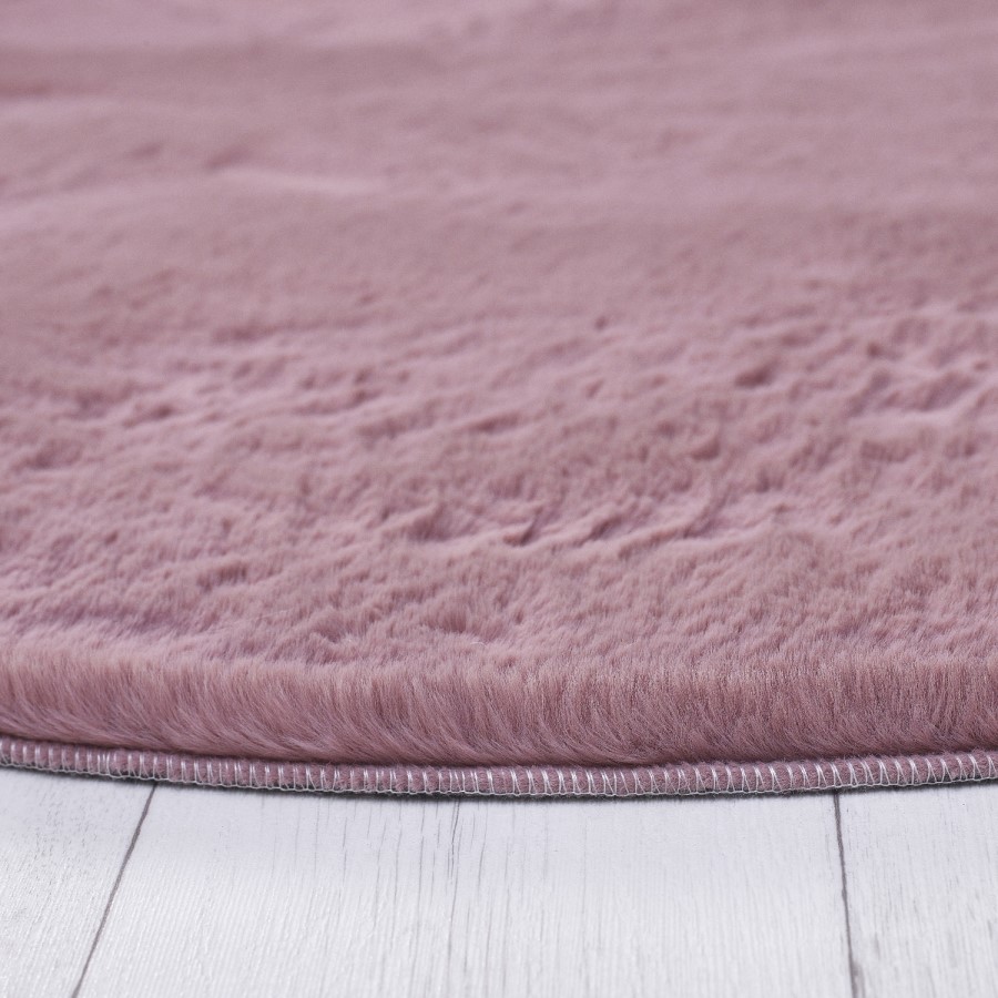 Ripley Lustrous Faux Fur Rug Mink Pink - 170x120cm