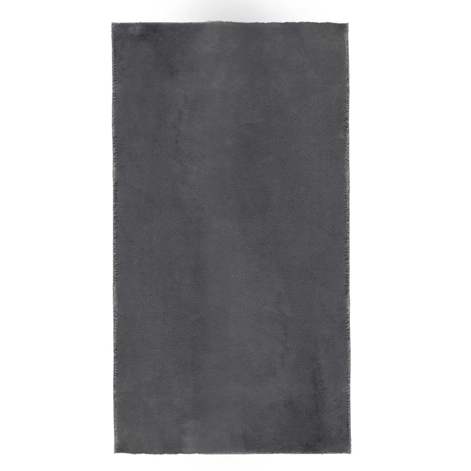 Ripley Lustrous Faux Fur Rug Charcoal Grey 170x120cm Furniture123