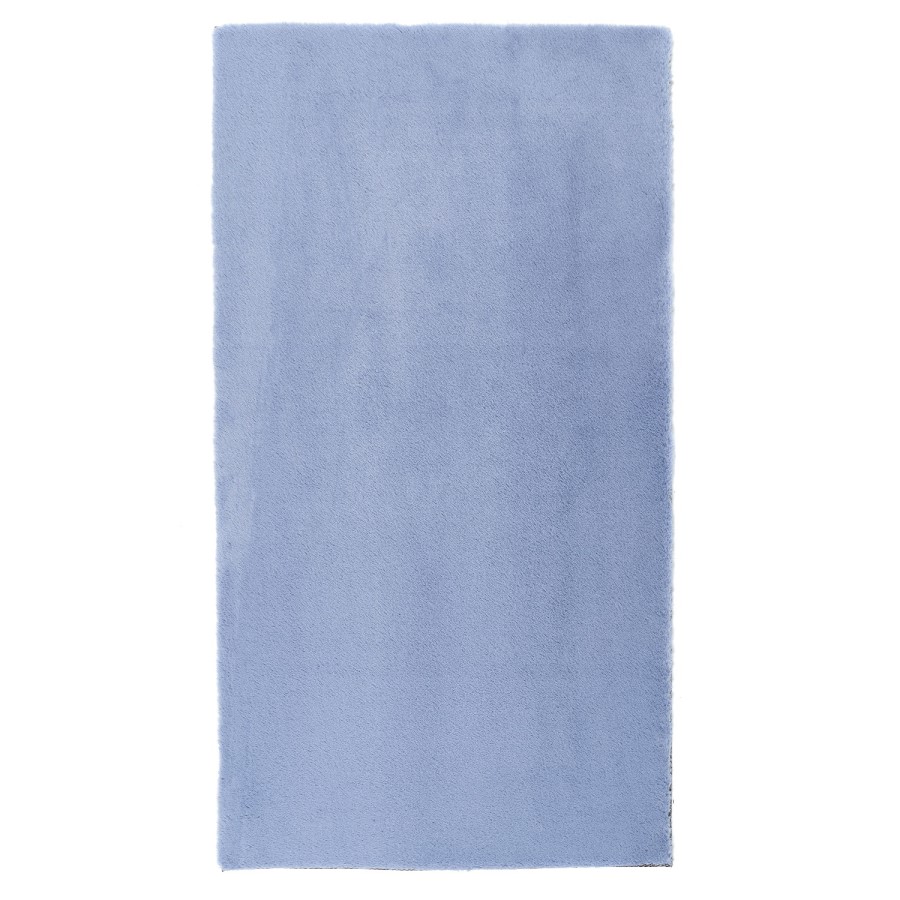 Ripley Lustrous Faux Fur Rug Pale Blue - 170x120cm