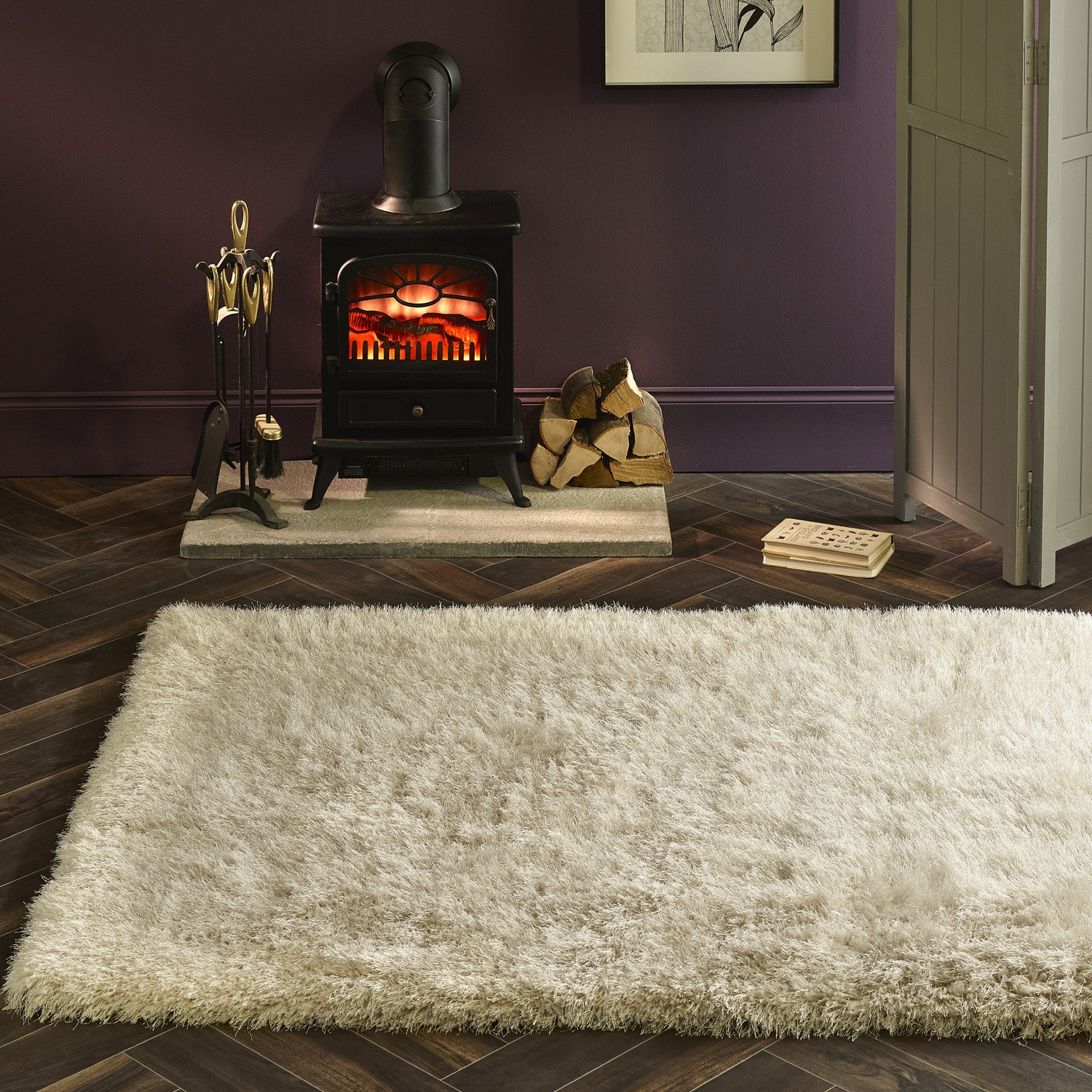 Read more about Ripley extravagance shaggy ivory cream rug 230x160cm