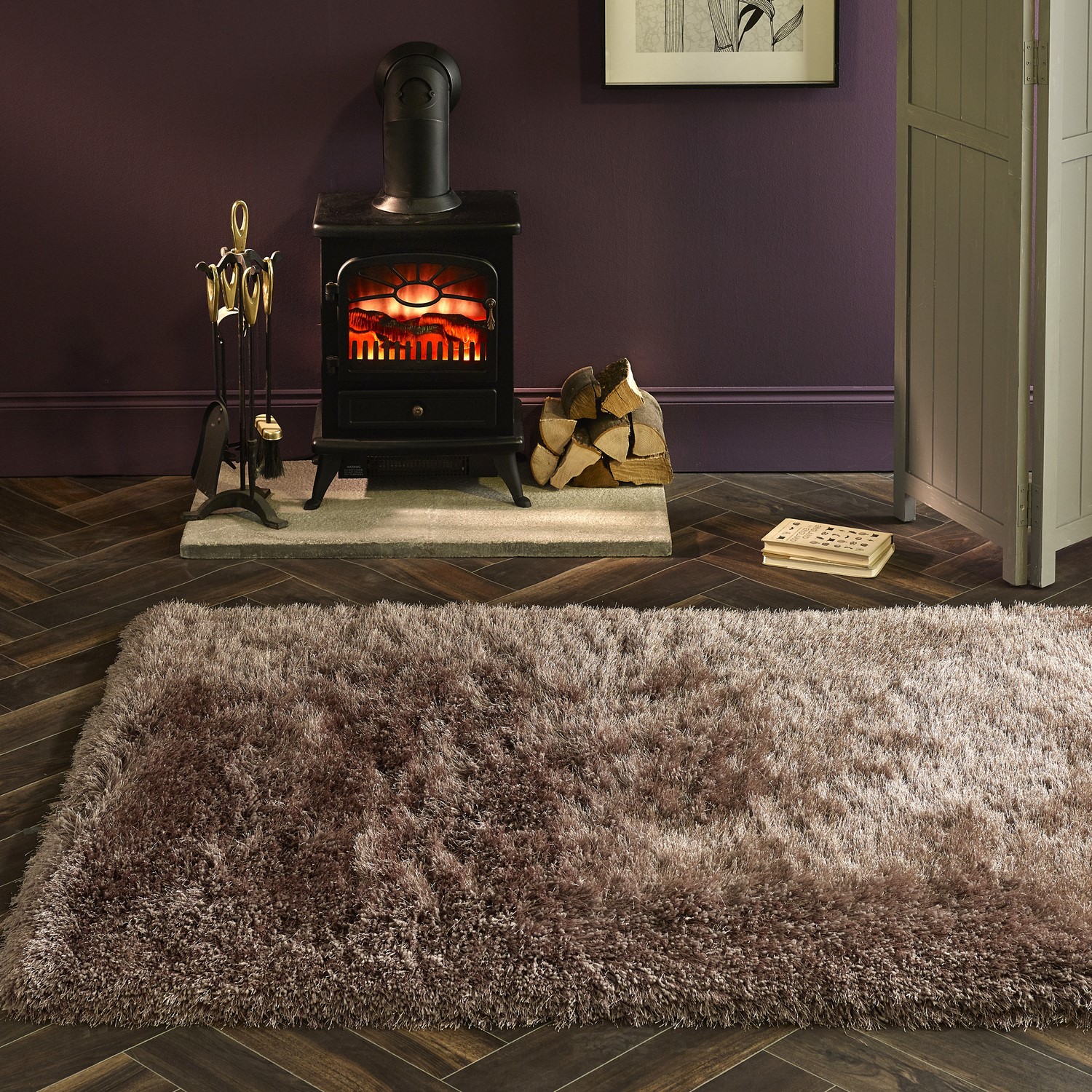Read more about Ripley extravagance shaggy mink rug 230x160cm