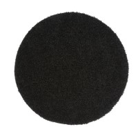 Ripley Shaggy Stain Resistant Round Black Rug - 100x100cm