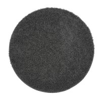 Ripley Shaggy Stain Resistant Round Charcoal Grey Rug - 100x100cm