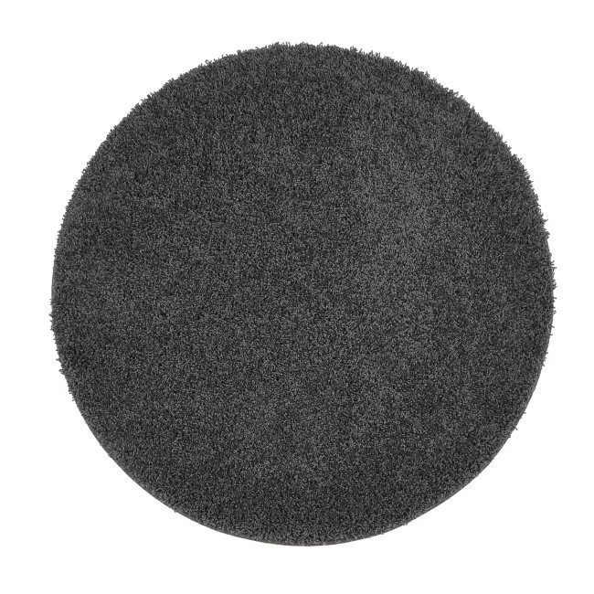 Ripley Shaggy Stain Resistant Round Charcoal Grey Rug - 100x100cm