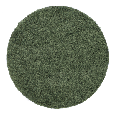 Ripley Shaggy Stain Resistant Round Green Rug - 100x100cm