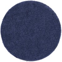 Ripley Shaggy Stain Resistant Round Dark Blue Rug - 100x100cm