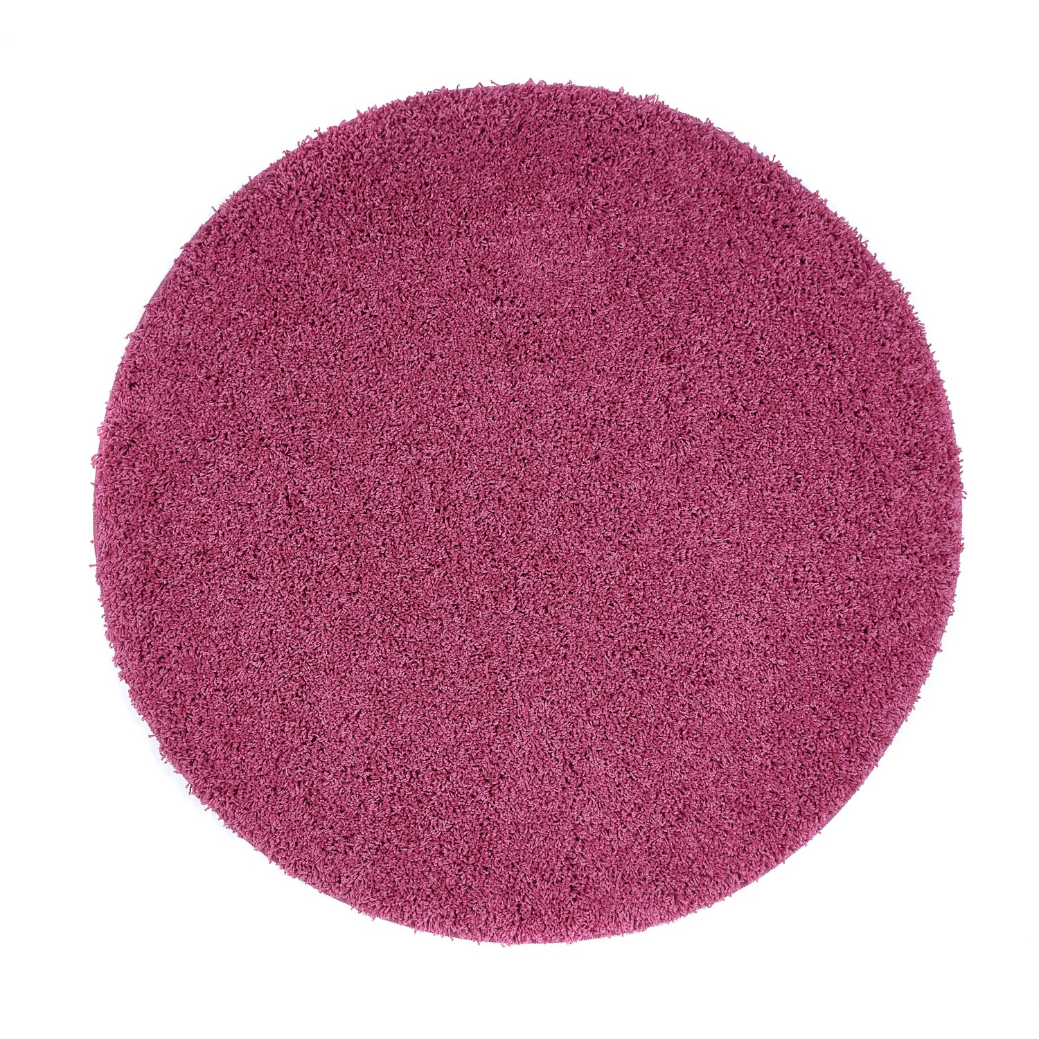 Ripley Shaggy Stain Resistant Round Pink Rug - 100x100cm - Furniture123