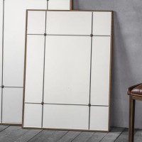 Ariah Gold Rectangle Mirror - Caspian House 