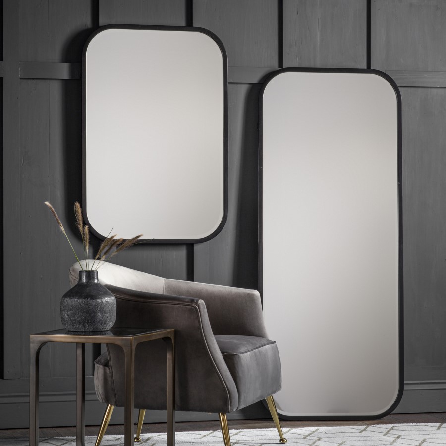 Leaner Mirror Black - Caspian House 
