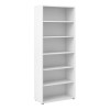 Prima 5 Shelf Bookcase in White