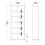 Prima 5 Shelf Bookcase in Oak