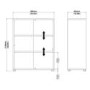 Prima 2 Shelf Bookcase in Oak