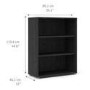 Prima 2 Shelf Bookcase in Black woodgrain