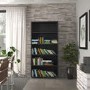 Prima 4 Shelf Bookcase in Black woodgrain