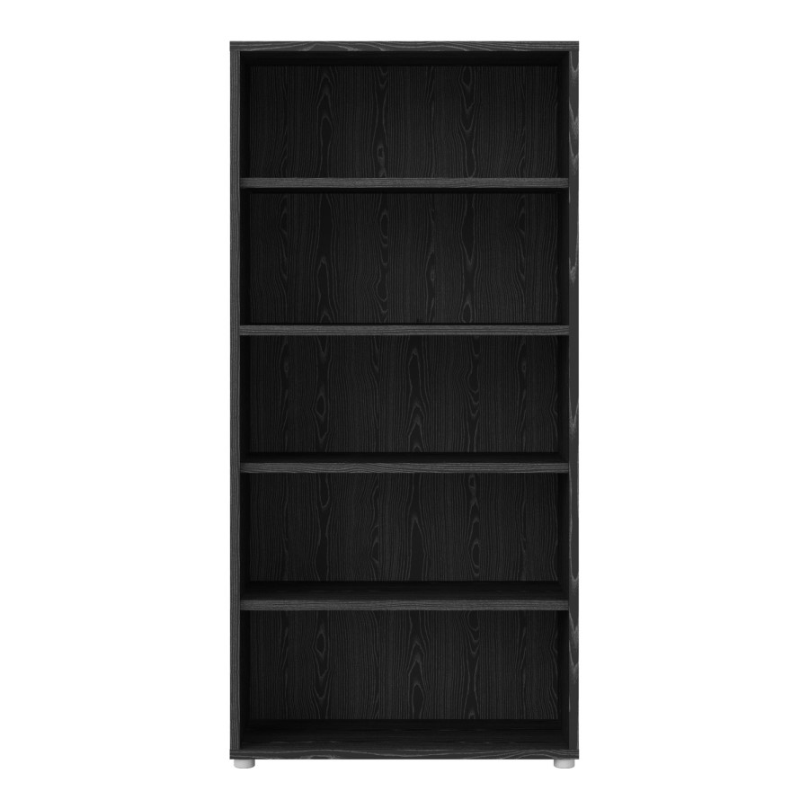 Prima 4 Shelf Bookcase in Black woodgrain