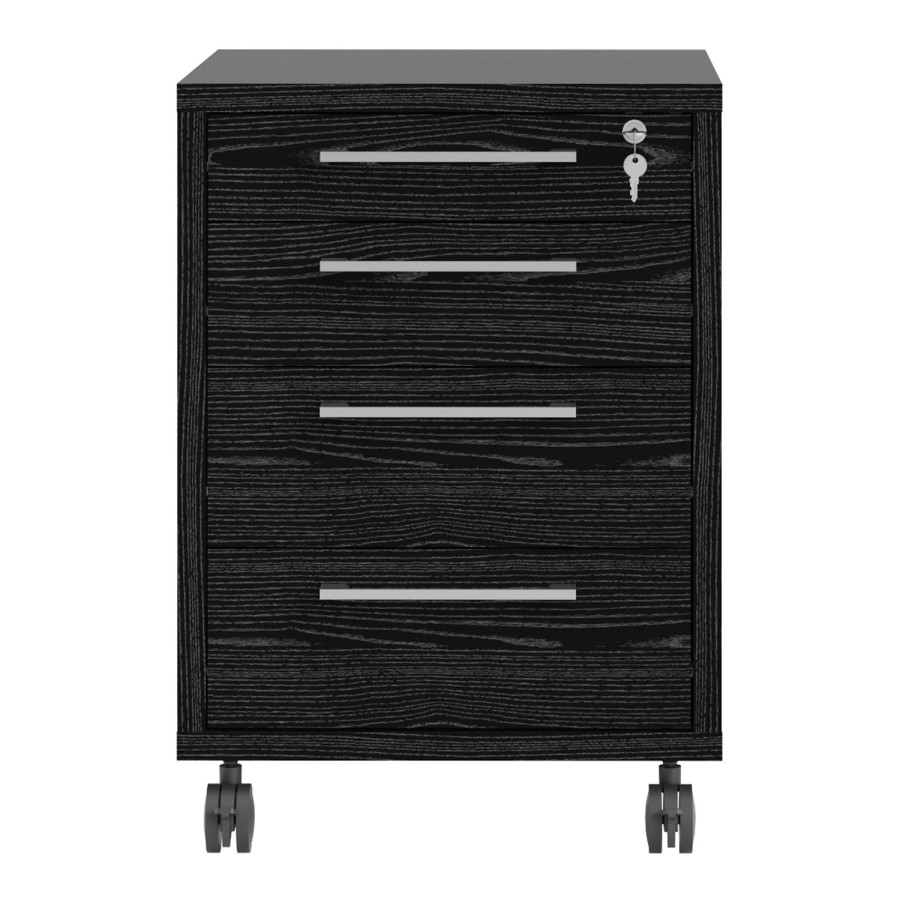 Prima Mobile file cabinet in Black woodgrain