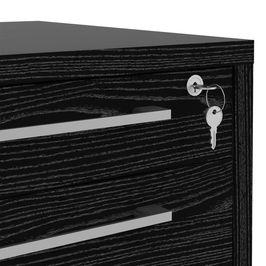 Prima Mobile file cabinet in Black woodgrain