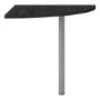 Prima Corner desk top in Black woodgrain with Silver grey steel legs