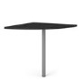 Prima Corner desk top in Black woodgrain with Silver grey steel legs