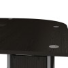 Prima Corner desk top in Black woodgrain with Silver grey steel legs