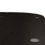 Prima Corner desk top in Black woodgrain with White legs