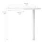 Prima Corner desk top in Black woodgrain with White legs