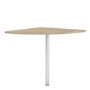 Prima Corner desk top in Oak with Silver grey steel legs