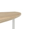 Prima Corner desk top in Oak with Silver grey steel legs