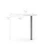 Prima Corner desk top in Oak with Silver grey steel legs