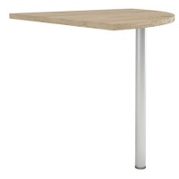 Prima Corner desk top in Oak with White legs