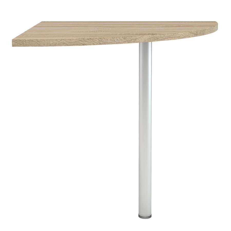 Prima Corner desk top in Oak with White legs