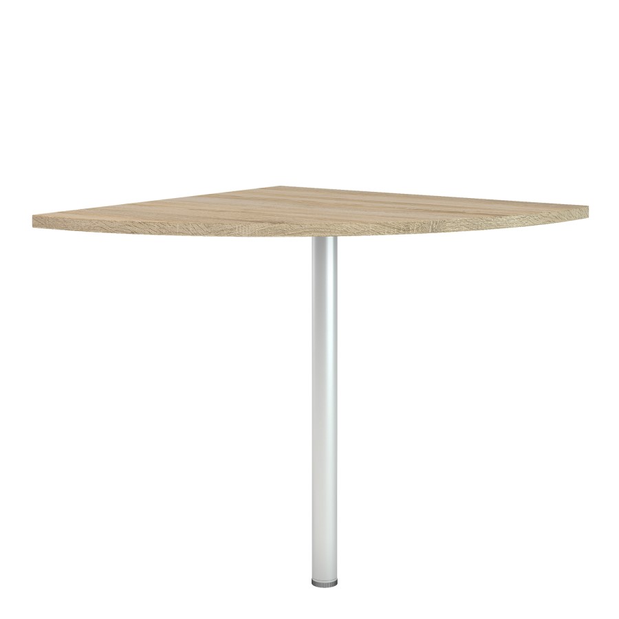 Prima Corner desk top in Oak with White legs