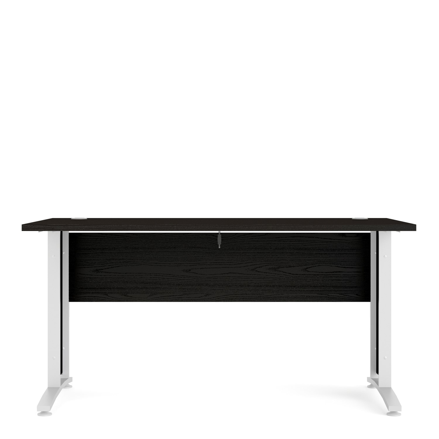 Prima Desk 150 cm in Black woodgrain with White legs - Furniture123