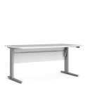 FOL102955 Large White Wooden Standing Desk with Electric Control - Prima