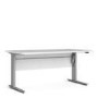 Large White Wooden Standing Desk with Electric Control - Prima