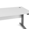 Large White Wooden Standing Desk with Electric Control - Prima